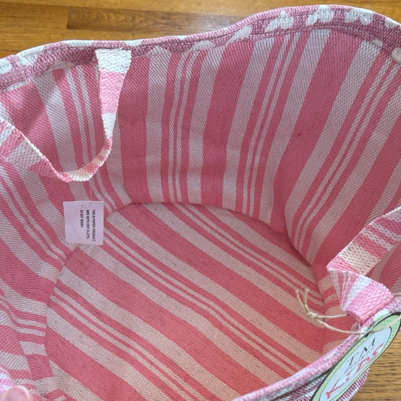 Pink Heart Patterned Storage Basket TM Designs NWT NEW - Picture 7 of 8